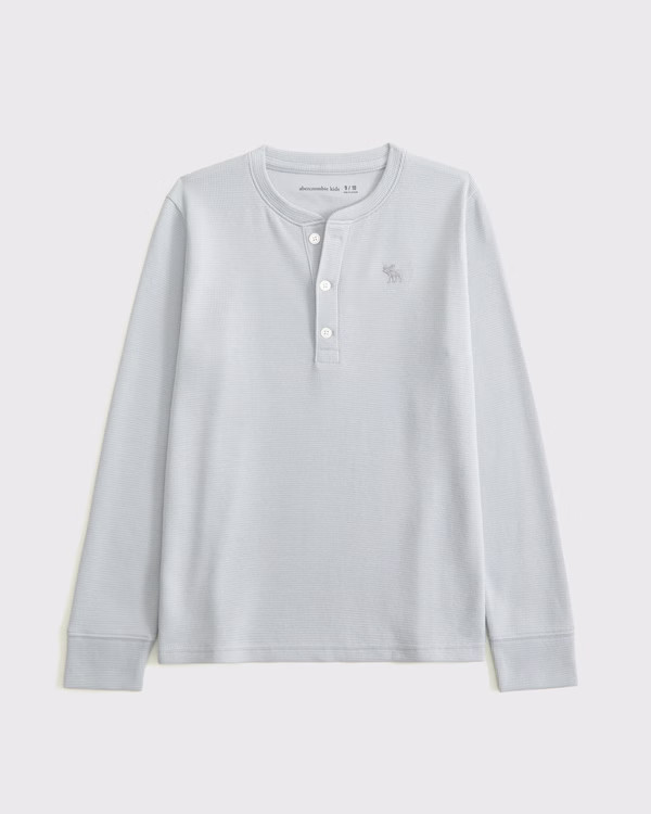 long-sleeve waffle icon henley | Abercrombie & Fitch (US)