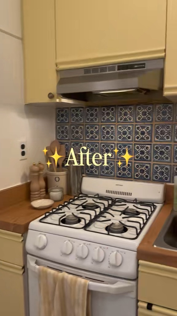 Before and after of my kitchen makeover! 

Butter yellow kitchen kitchen makeover cottage core

#LTKHome