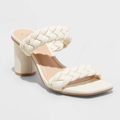 Women&#39;s Basil Heels - A New Day&#8482; Cream 8.5 | Target