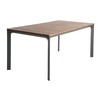 Christopher Knight Home Westcott Outdoor Aluminum and Wood Rectangular Dining Table, Natural/Gray | Target