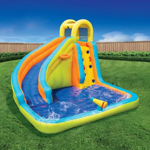 10.5' x 12' Inflatable Water Slide with Air Blower | Wayfair North America