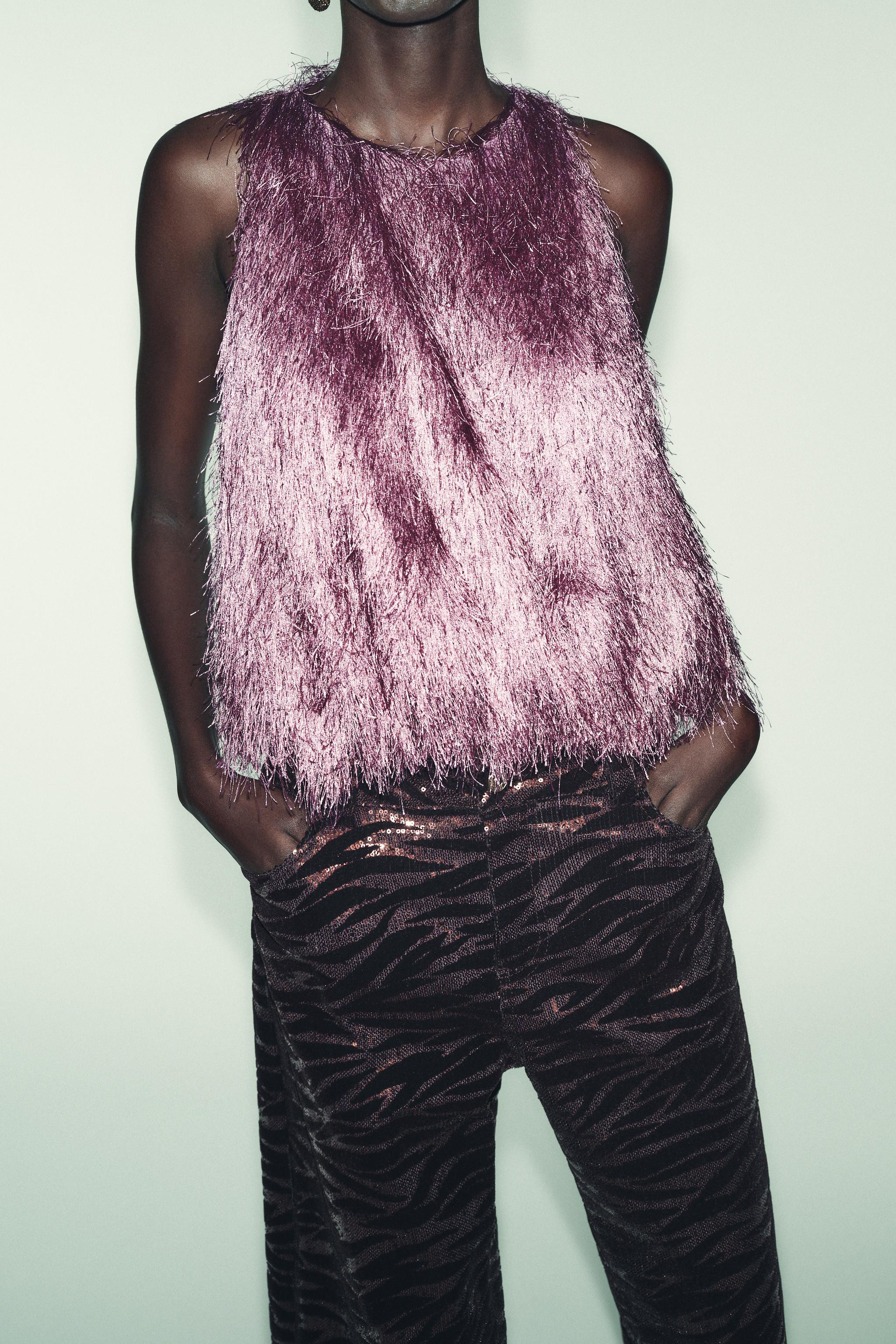 FRINGED BALLOON TOP | Zara US