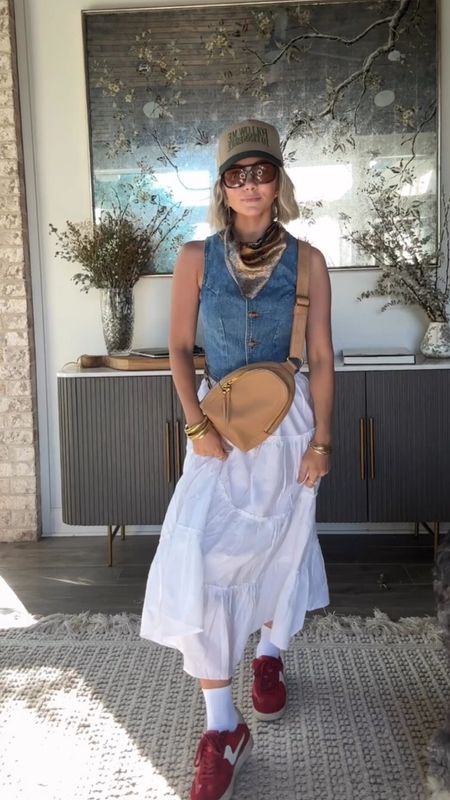 How I style a denim vest and maxi skirt! Summer outfit, country concert outfit 

#LTKShoeCrush #LTKItBag #LTKStyleTip