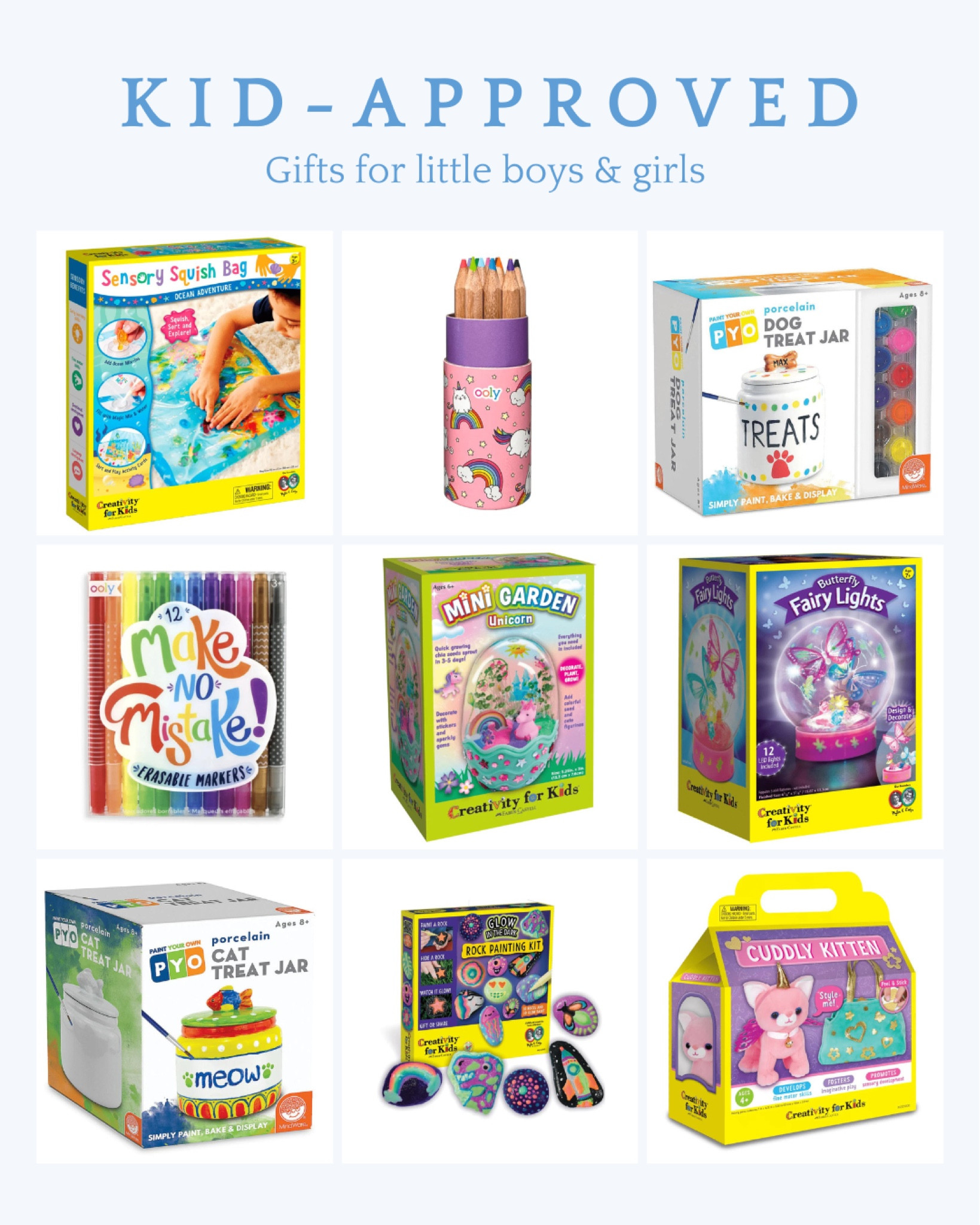 Kid-approved gifts for little boys and girls. These art and craft sets will keep kids busy for hours and encourage creativity. Great for all kids, especially those who love crafts and art! All available at a small business. 

Gift guide for kids, Christmas gift ideas for toddlers, holiday gifts for children 

#LTKGiftGuide #LTKfindsunder50 #LTKkids