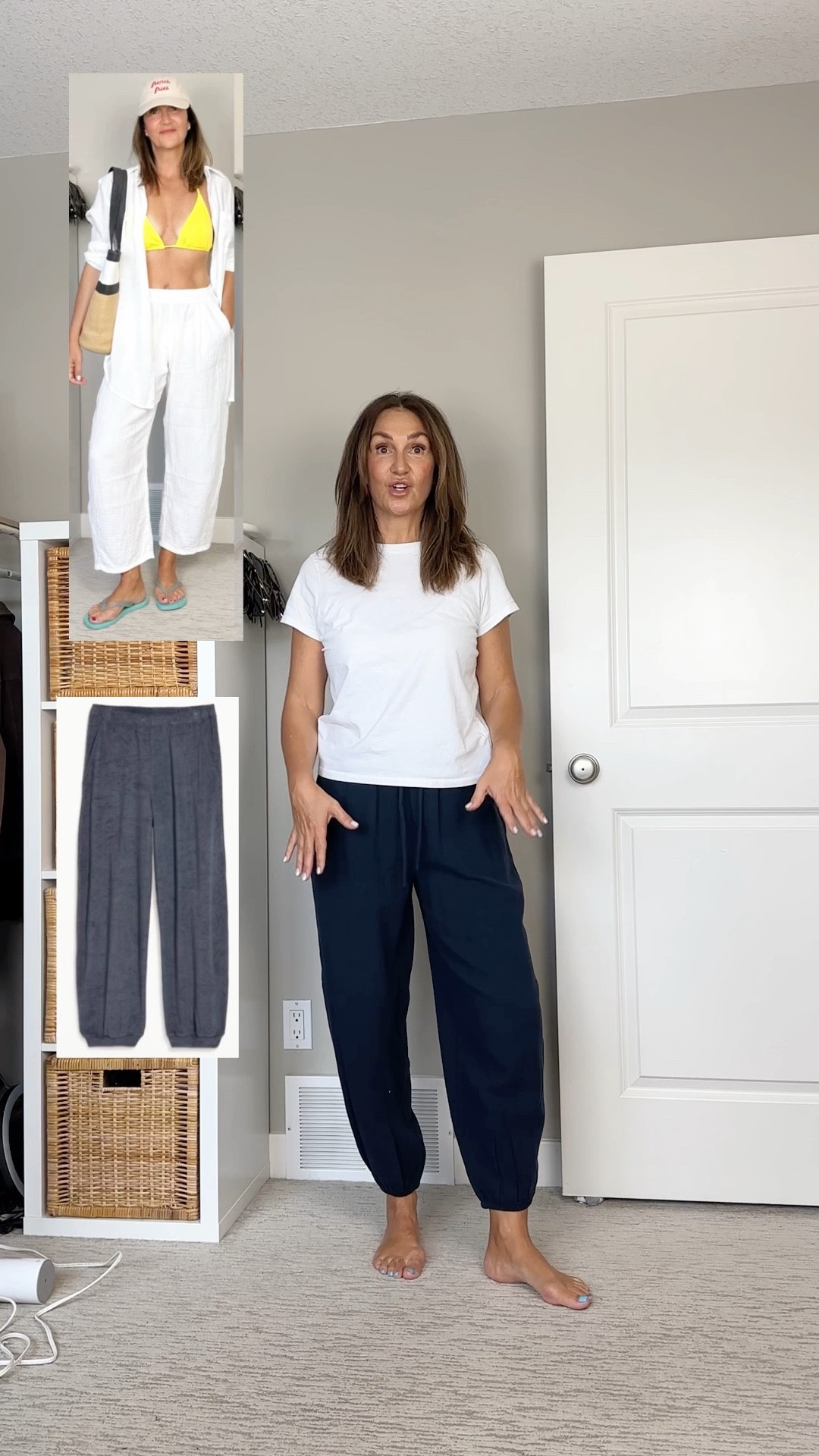 If the Gap crinkle gauze barrel pants and the Old Navy terrycloth barrels had a baby!
So cute for summer and super comfortable and breezy material, comes in several colors and I also linked the matching shirt and shorts!
I’m 5’ 7” size 4ish wearing XS so I think they fit big 


#LTKSeasonal #LTKootd #LTKOver40