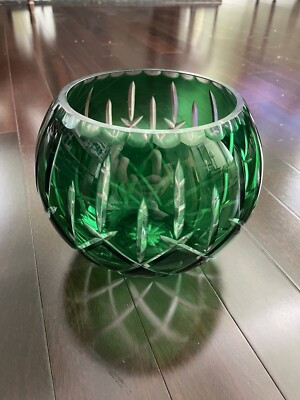 Gorham Lady Anne Emerald Crystal Rose Bowl 8”  | eBay | eBay US