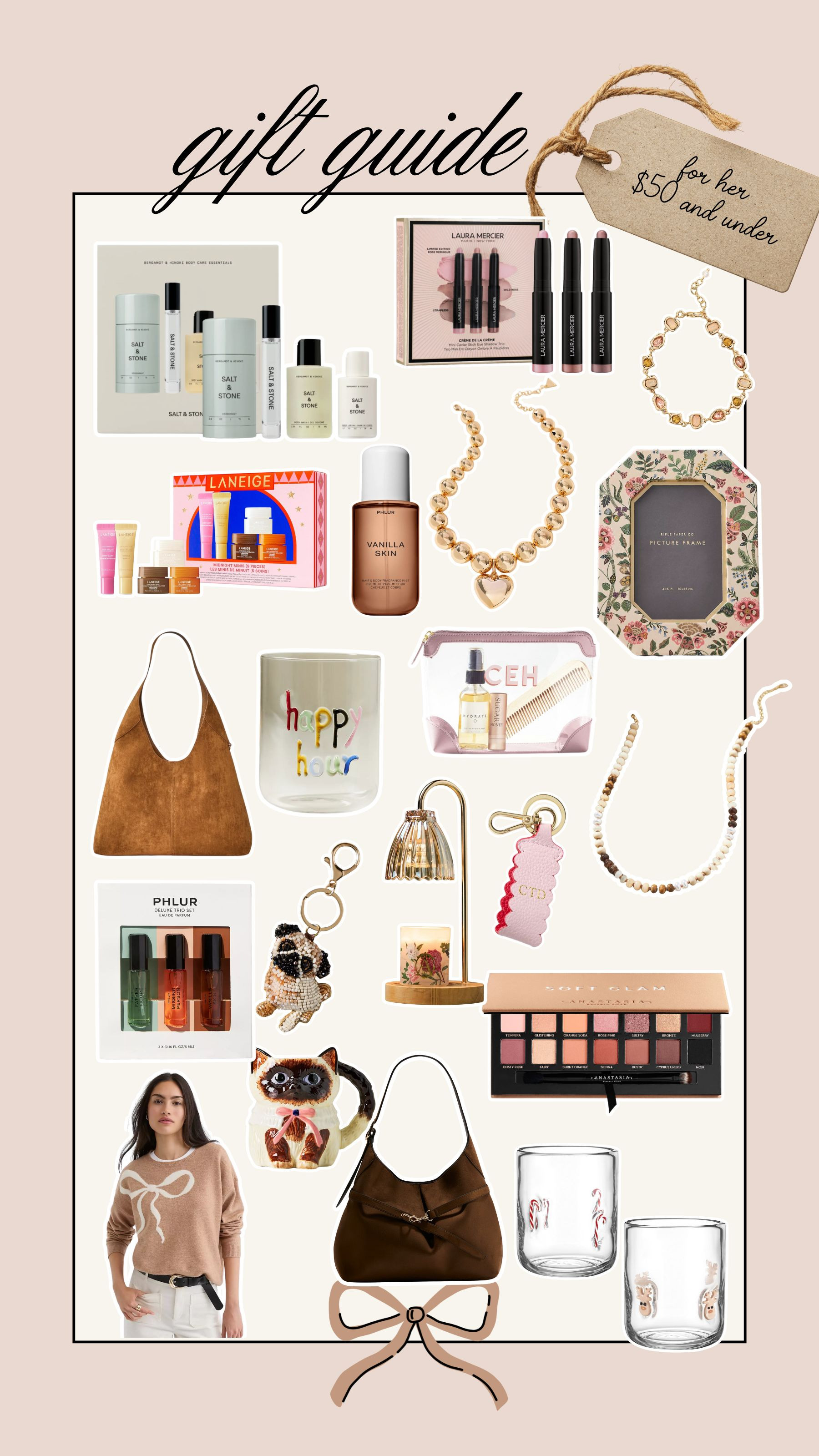 Gift Guide: $50 and under! 

Gift guide for her, affordable gift guide 

 #LTKGiftGuide #LTKHoliday