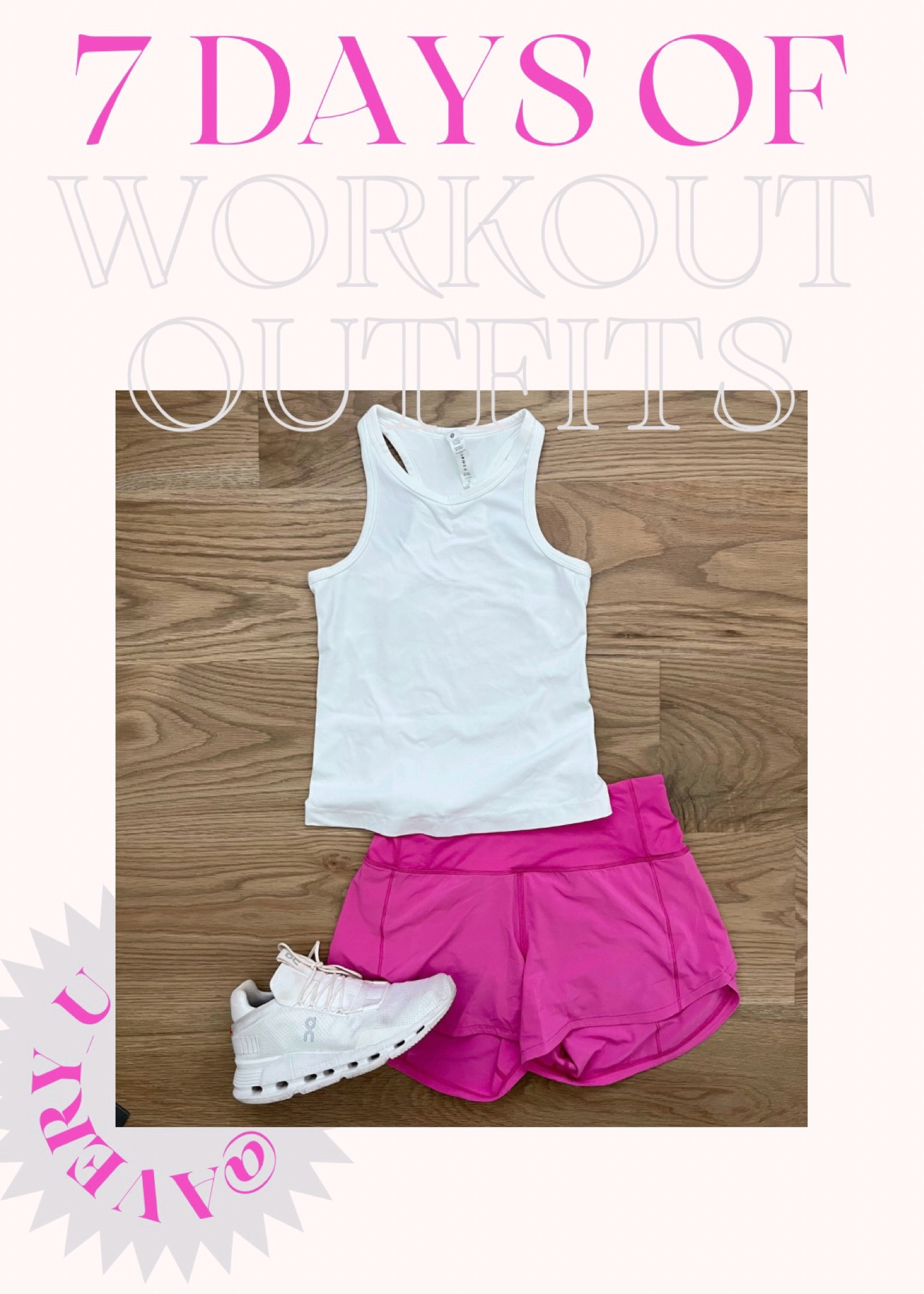 7 Days of Workout Outfits 

#workout #fitness #summerstyle #health #wellness #lulu #lululemon #onrunning #running #runningshoe 

#LTKfit #LTKunder100 #LTKshoecrush
