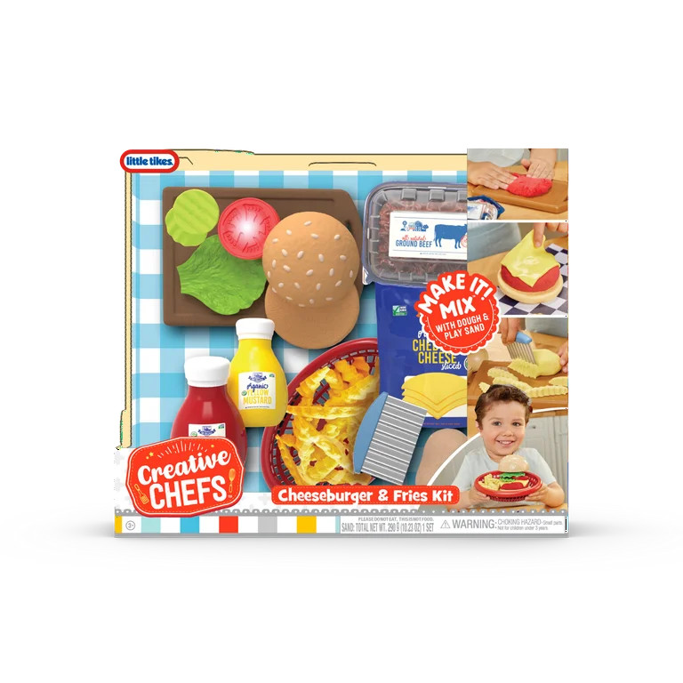 Little Tikes Creative Chefs Cheeseburger and Fries Kit, with Make-It Mix Play Sand, Ages 3+ - Wal... | Walmart (US)