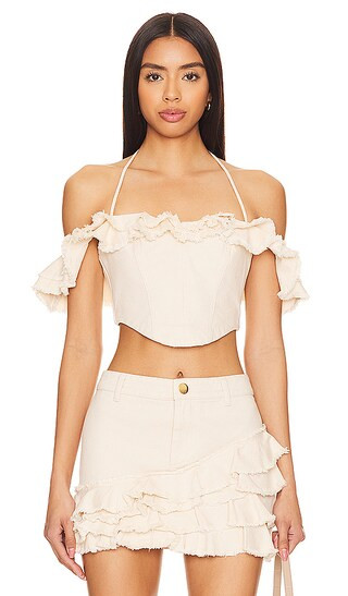 Gigi Top in Cream | Revolve Clothing (Global)
