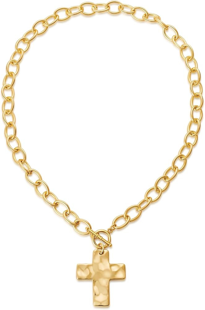 MUYAN Trendy Vintage Cross Pendant Necklace for Men Women Cross Necklace Mens Jewelry | Amazon (US)