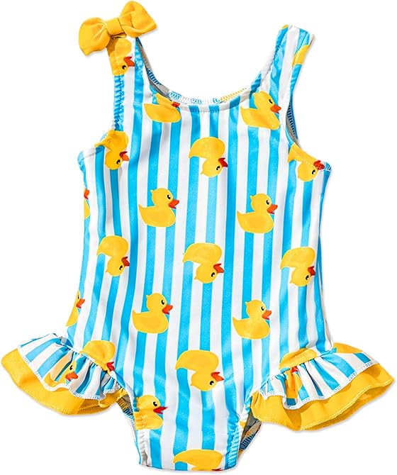 Toddler Girl Swimsuit Baby One Piece Bathing Suit Swimwear Kids Summer Beach Wear 12 Months to 5T... | Amazon (US)