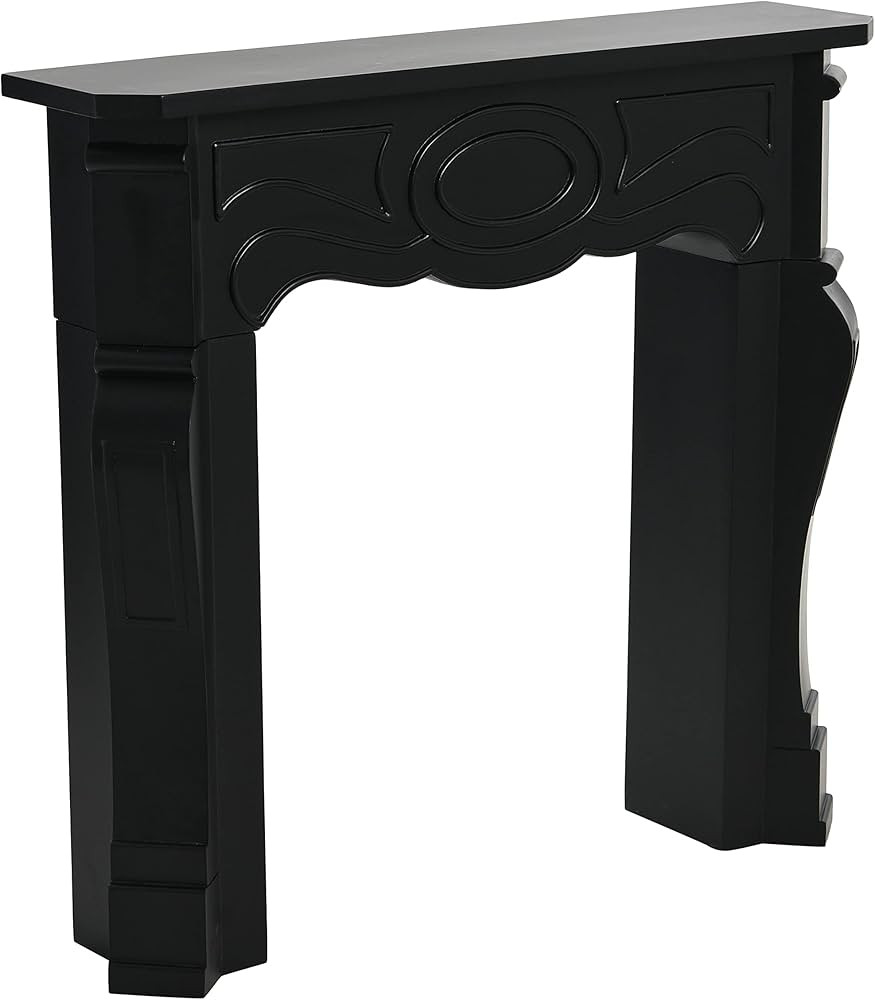 Creative Co-Op Victorian Fireplace Mantel, Black | Amazon (US)