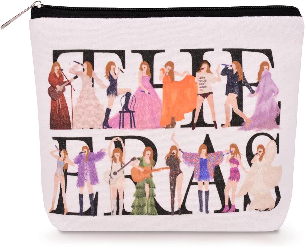 Taylor Makeup Bag, The Eras Concert Look Inspired Cosmetics Bag, Tour Outfit Inspired Swift Merch... | Amazon (US)