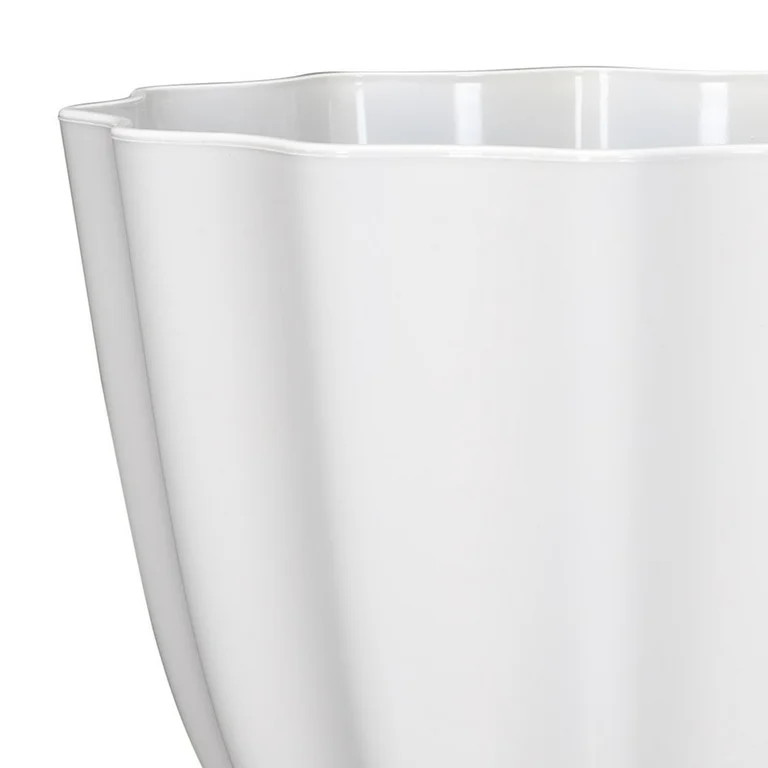 Mainstays 12" D x 9.4" H Poppy Cream Recycled Resin Planter | Walmart (US)