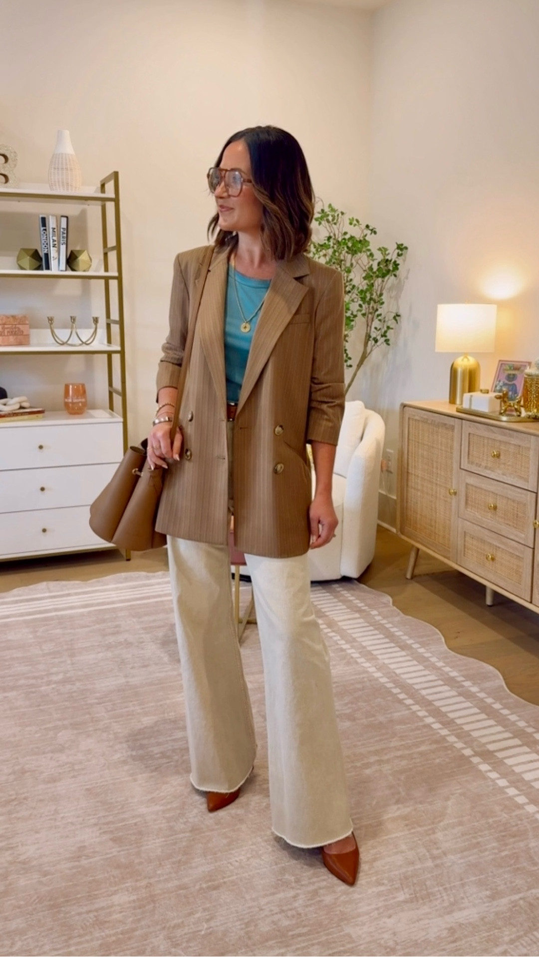 Business casual work look - I finally caved and bought a Veronica beard blazer for my birthday and have zero regrets! They have the best investment blazers ever! These jeans are so perfect for spring too! Wearing a 2 in the blazer and 24 in jeans 

#LTKootd #LTKOver40 #LTKgrwm