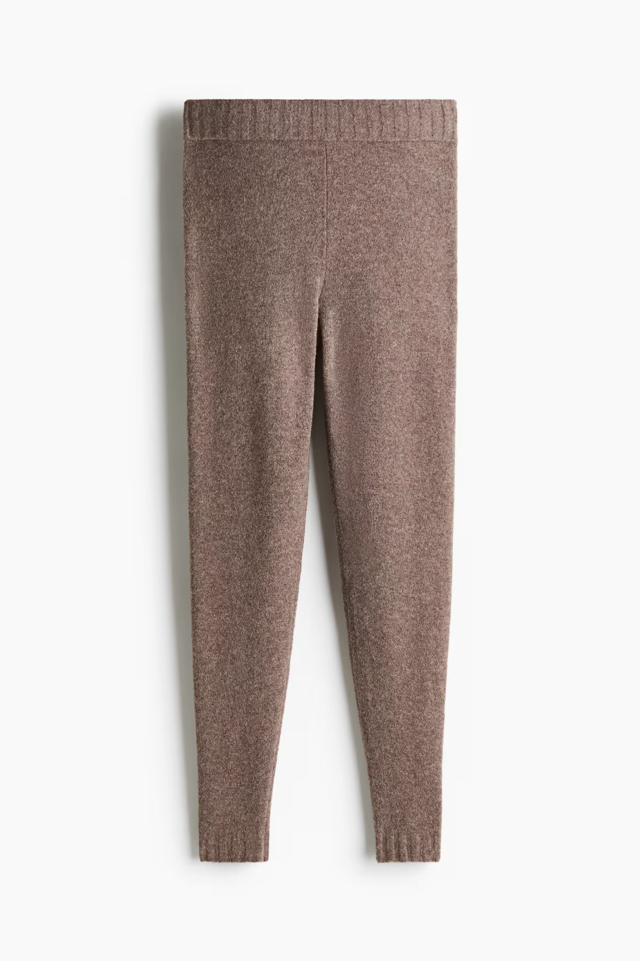 Fine-knit leggings - Dark beige marl - Ladies | H&M GB | H&M (UK, MY, IN, SG, PH, TW, HK)