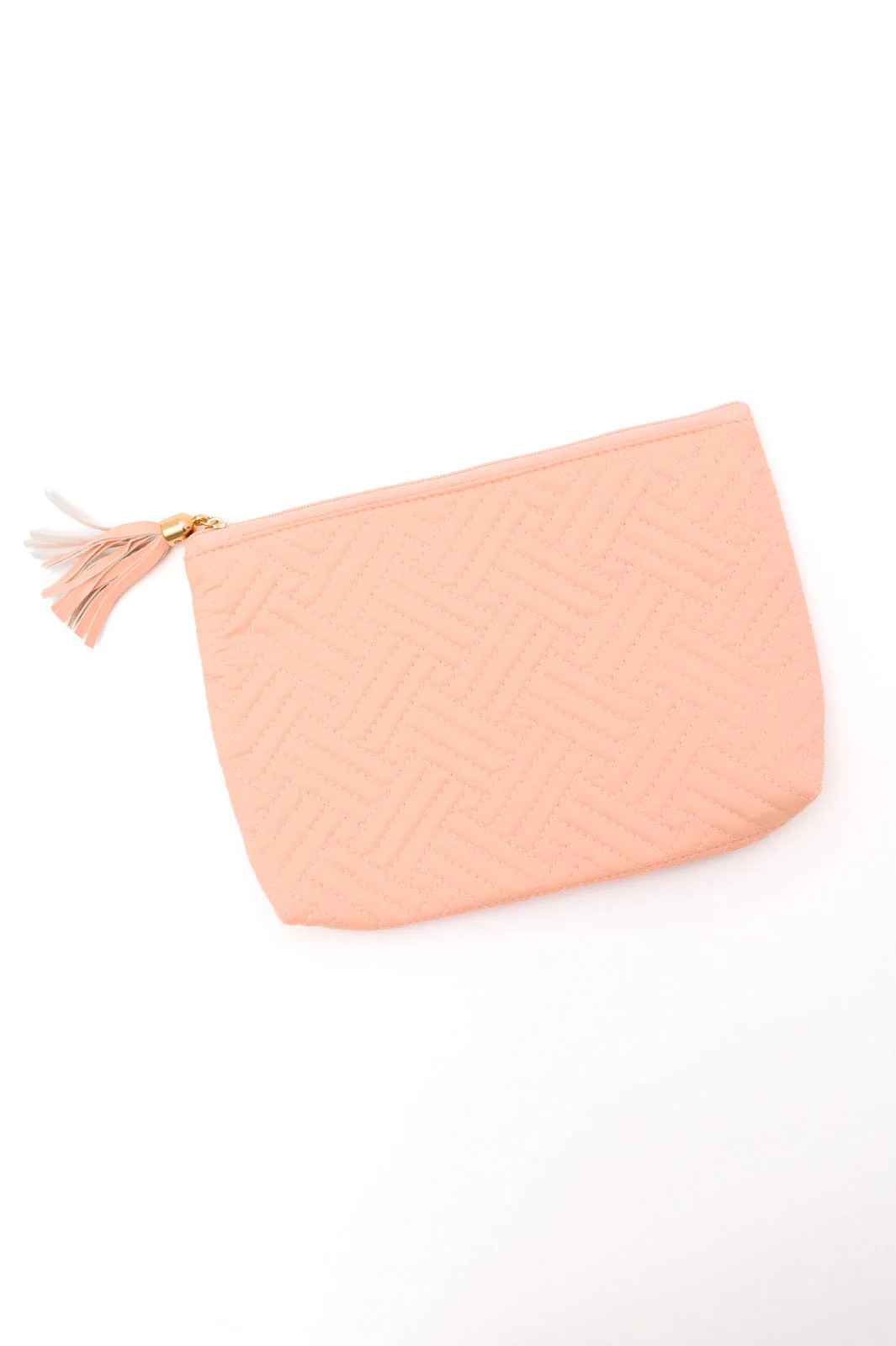 Quilted Travel Zip Pouch in Pink | Casual Chic Boutique