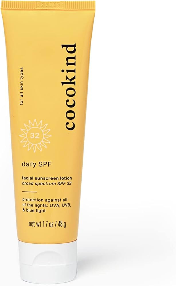 Cocokind Daily SPF, Face Sunscreen, Mineral Sunscreen with Zinc Oxide, Unscented, Reef Safe Sunsc... | Amazon (US)