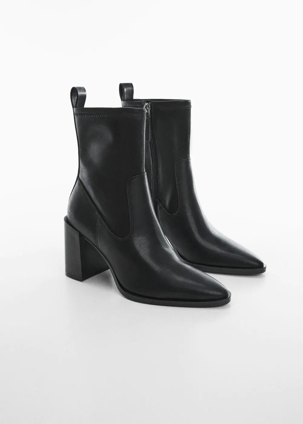 Heel zipped boots -  Women | Mango United Kingdom | MANGO (UK)