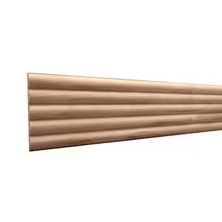 5 in. x 0.438 in. x 96 in. Ambrosia Wood Large Bead Panel Moulding | The Home Depot
