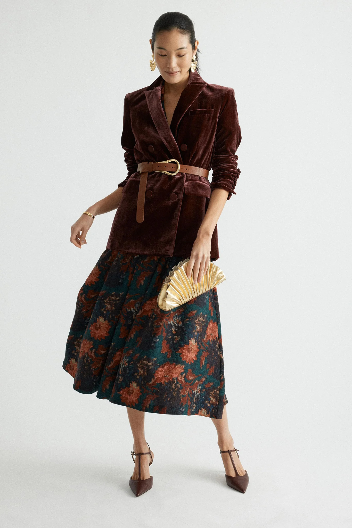 Wine Ellette Velour Dickey Jacket | Tuckernuck (US)