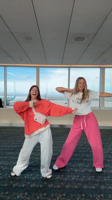 airport outfits:) I’ve been OBSESSED with this sweater from free people and it comes in so many cute color ways! 

travel outfit, lounge wear, wide leg sweat pants, spring outfits, spring break 

#LTKSeasonal #LTKVideo #LTKtravel