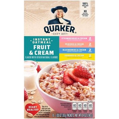 Quaker Fruit & Cream Instant Oatmeal Variety - 8ct/9.8oz | Target