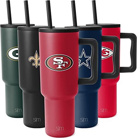 Simple Modern Officially Licensed NFL 40oz Tumbler with Handle and Straw Lid | Football Thermos G... | Amazon (US)