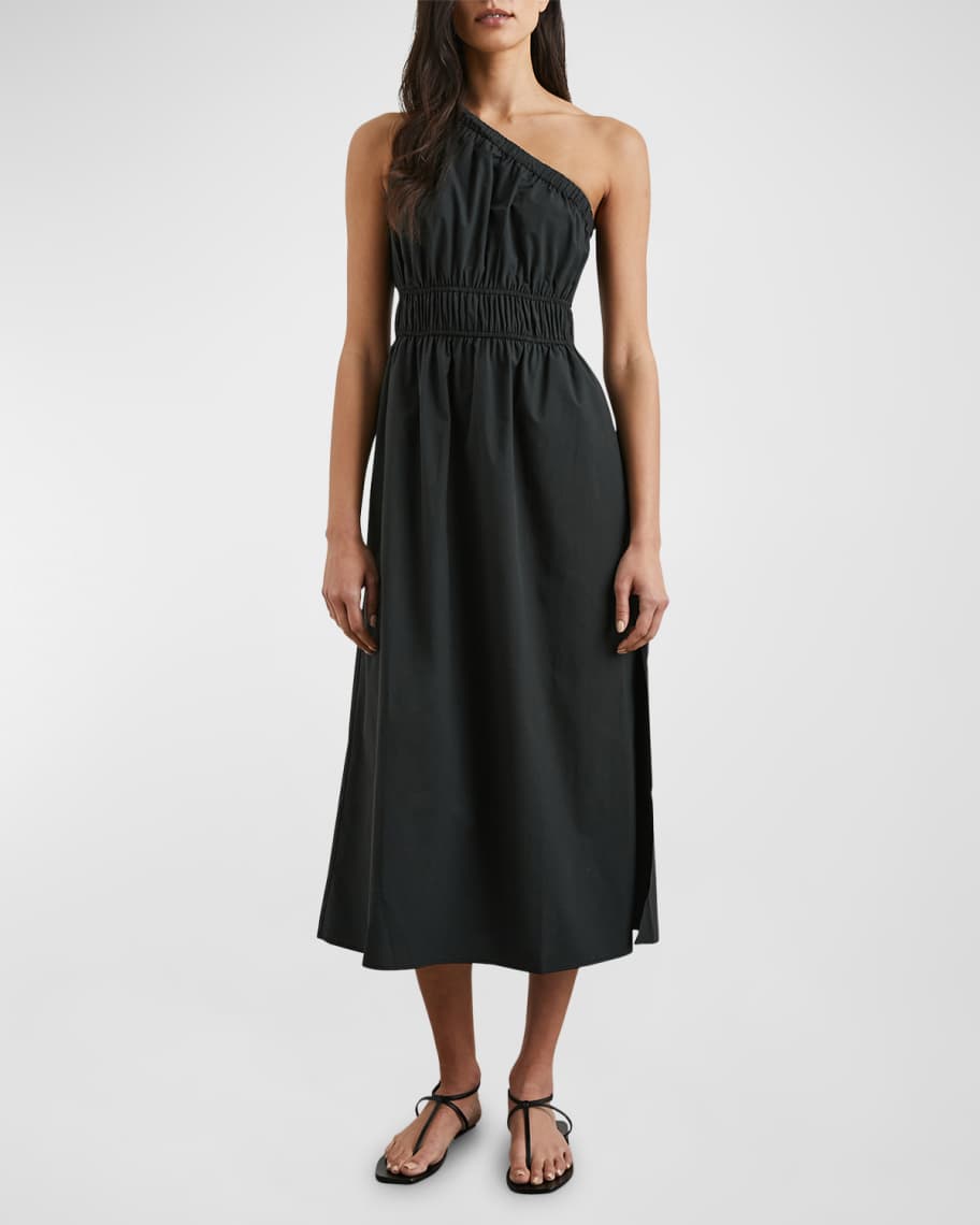 Selani One-Shoulder Midi Dress | Neiman Marcus