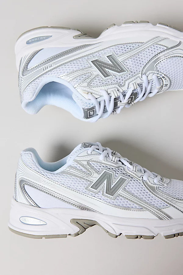 New Balance Men's 740 Athletic Sneaker in White with Silver Metallic and Reflection, Men's at Urban Outfitters | Urban Outfitters (US and RoW)