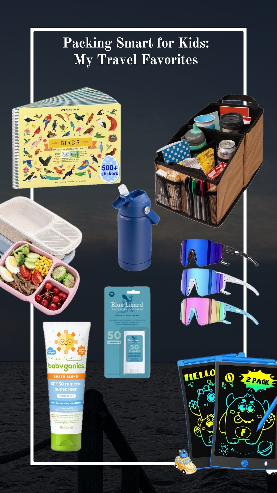 Road Trip Tip 🚗☀️
A few non-tech essentials we always pack to keep the kids busy on long drives:
🎒 Sticker books
📚 Audiobooks + read-alouds
🎨 puzzle book
✍️ erasable doodle board
🧺 A mini snack tackle box (because snacks = sanity)

And if you’re hopping in and out of the car a lot—this is the sunscreen that actually keeps us from burning 👇

#LTKSwim #LTKSeasonal #LTKActive