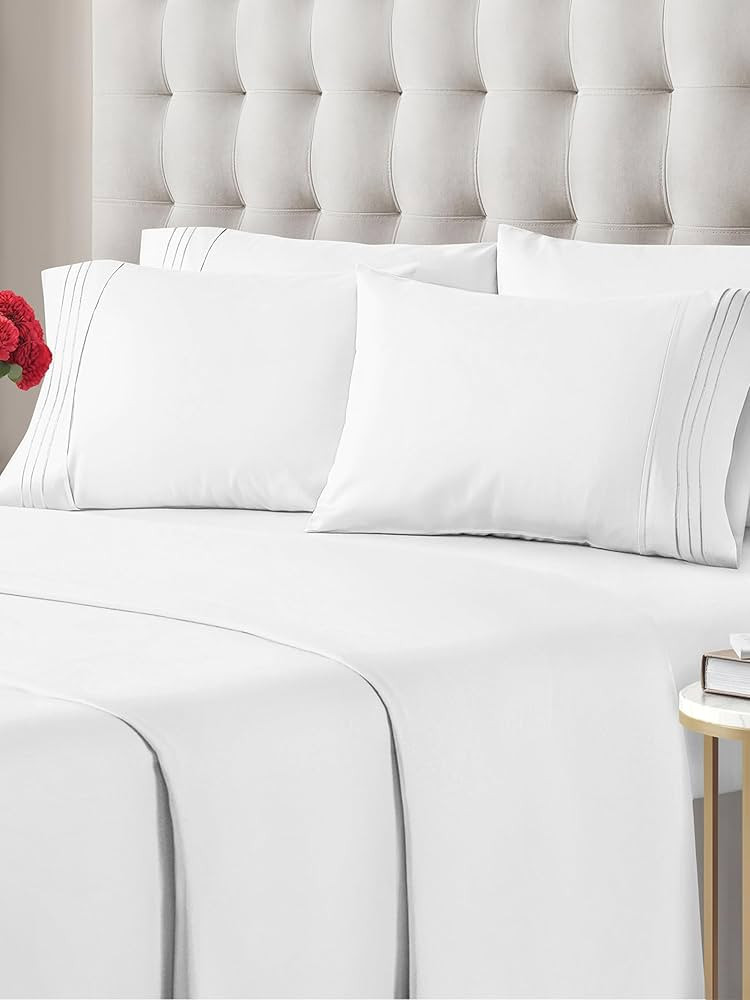 Queen 6 Piece Sheet Set - Breathable & Cooling Bed Sheets - Hotel Luxury Bed Sheets for Women, Me... | Amazon (US)