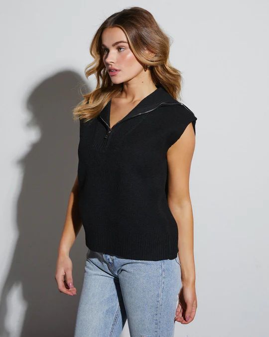 Elsa Half Zip Sweater Vest | VICI Collection