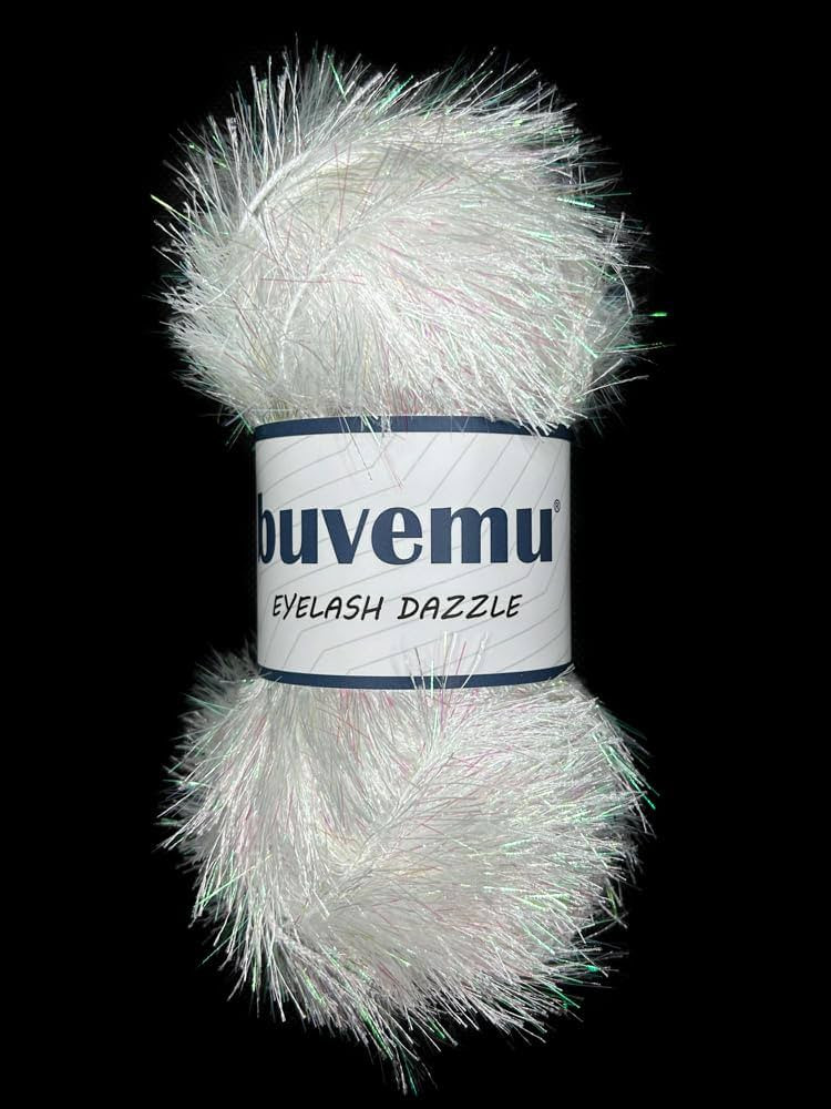 Eyelash Dazzle Fun Fur Yarn with Metallic Sparkle 100 Gram (3.53 Ounces) 120 Yards (110 Meters) (... | Amazon (US)