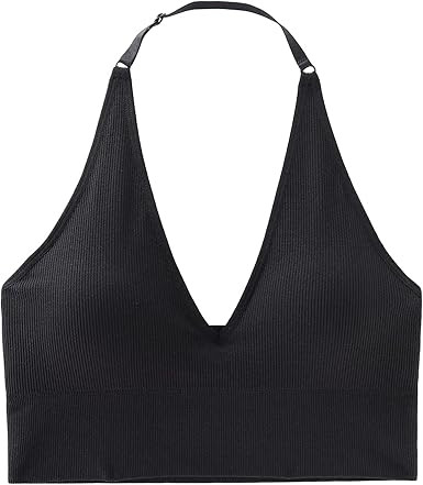 INIBUD Halter Bra for Women Longline Sports Bra Wireless Seamless Padded Backless Bralette with A... | Amazon (US)