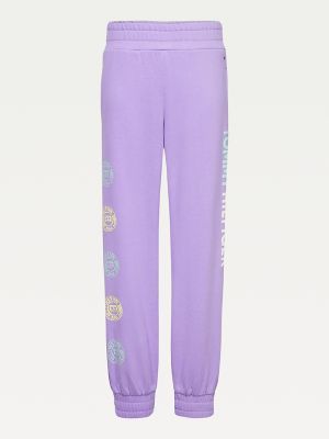 Tommy Hilfiger Girl's Kids' Organic Cotton Pastel Print Sweatpant Light Purple - 8 | Tommy Hilfiger (US)