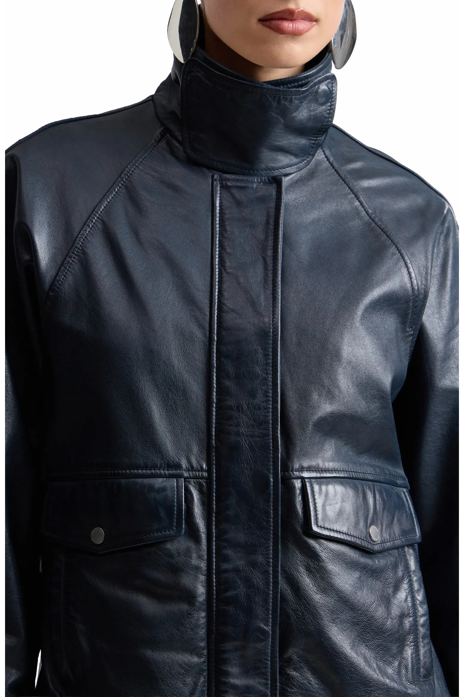 Oversize Leather Bomber Jacket (Women) | Nordstrom | Nordstrom