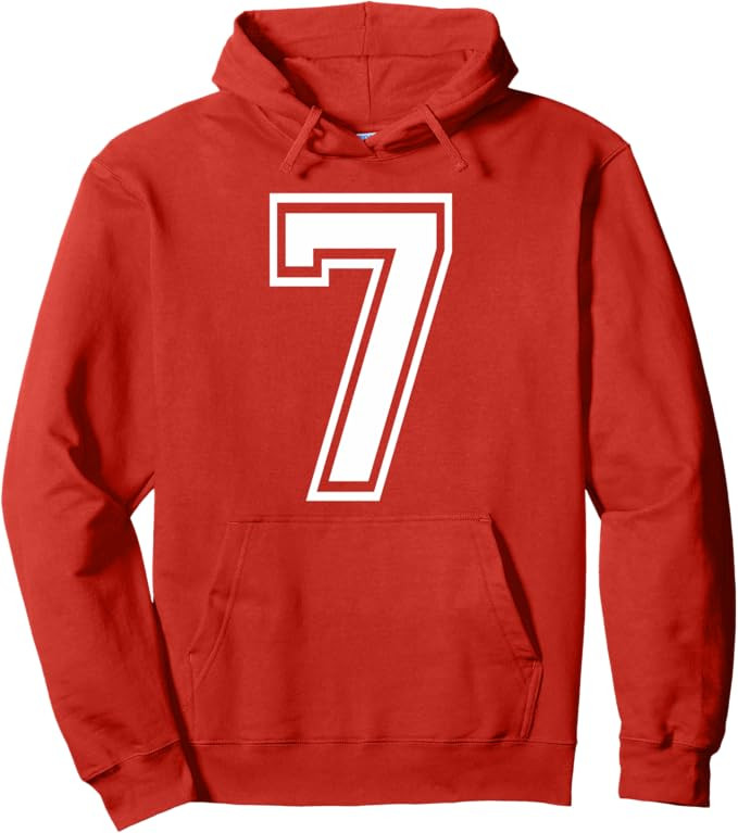 Number 7 in White Pullover Hoodie | Amazon (US)