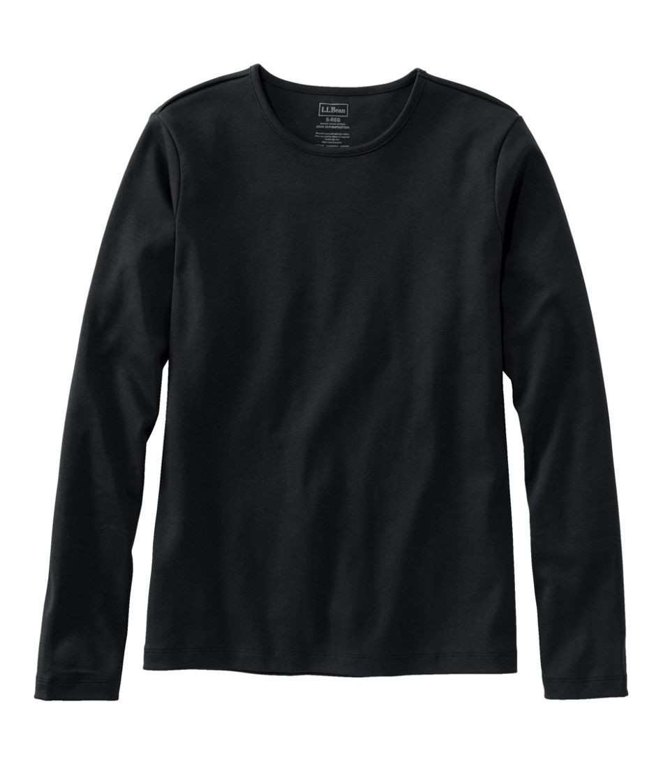 Women's Pima Cotton Tee, Long-Sleeve Crewneck | L.L. Bean