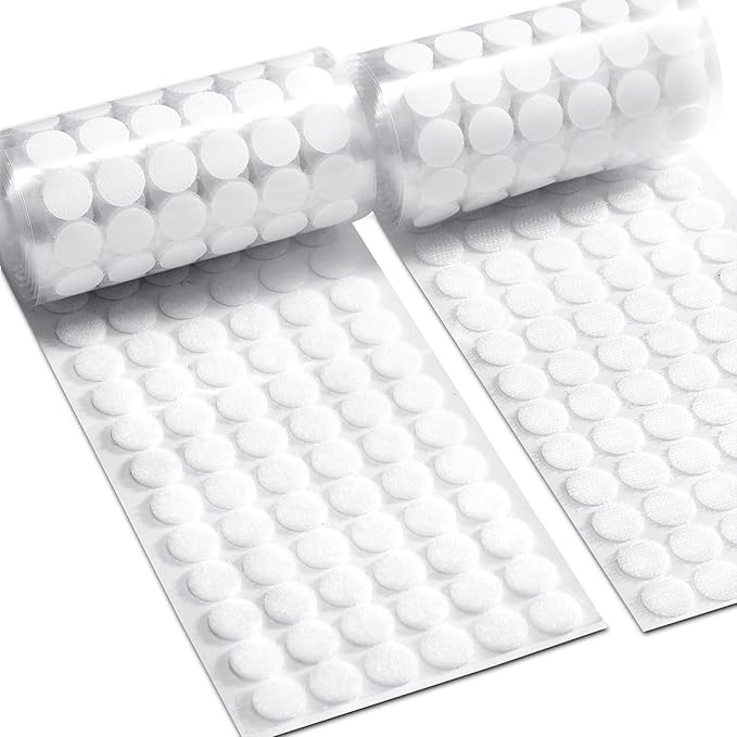 1000 Pcs (500 Pairs) 0.59inch Diameter Hook and Loop Fastener Self Adhesive Round Circle Sticky S... | Amazon (US)