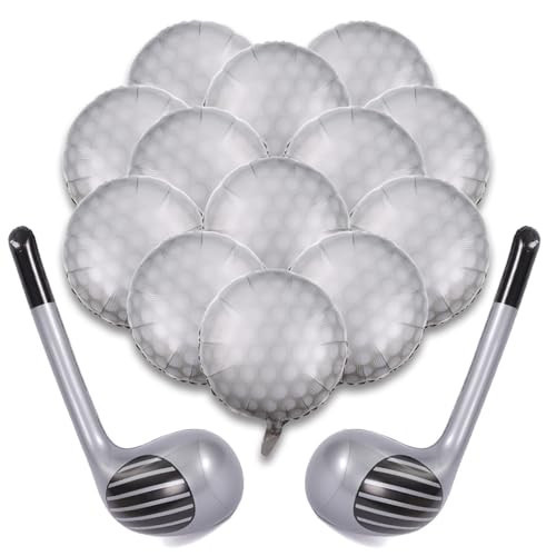 15Pcs Golf Balloons Sports Birthday Party Decorations Include 13Pcs 18 inch Balloons & 2Pcs Golf Club,Golf Themed Party Decorations for Boys | Amazon (US)