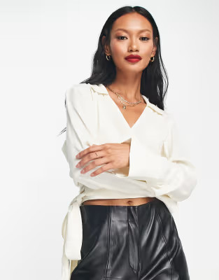 & Other Stories wrap blouse in white | ASOS (Global)