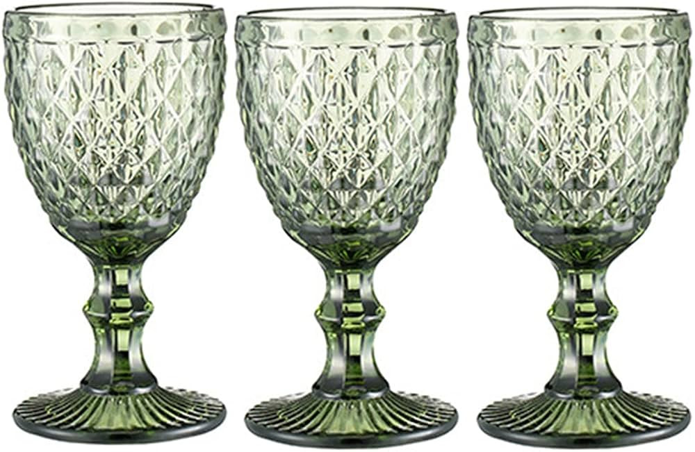 Wine Glasses set of 3 Unique Red Wine Glass 10oz for Party Wedding Multifunctional Beautiful Gobl... | Amazon (US)