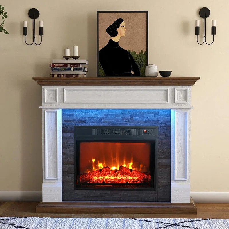 Ahmiah 43.3'' W Electric Fireplace | Wayfair North America