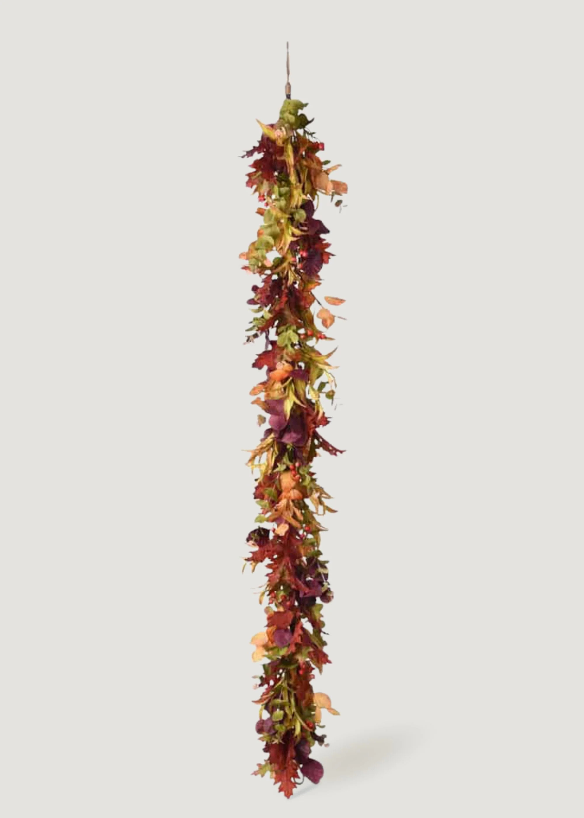 Faux Eucalyptus Garland in Mixed Fall Hues - 78.5" | Afloral