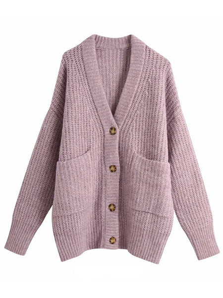 'Tiffani' Oversized Buttoned Cardigan With Pockets | Goodnight Macaroon