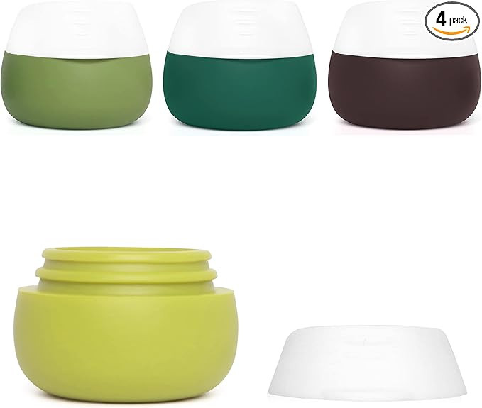 Travel Containers for Toiletries, Gemice Silicone Cream Jars, TSA Approved Travel Size Containers... | Amazon (US)
