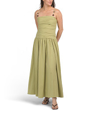 Dropped Waist Beaded Square Neck Maxi Dress | Casual Dresses  | Marshalls | Marshalls