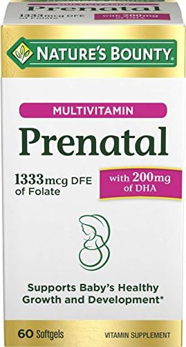 Nature's Bounty Prenatal Multivitamin with 200 mg DHA Softgels, 60 Count | Amazon (US)
